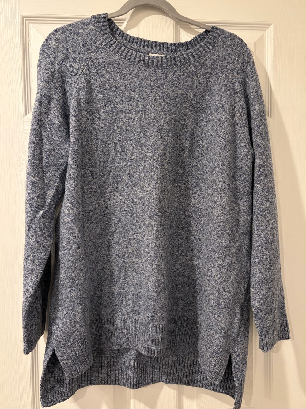 Market & Spruce Heathered Blue Crewneck Sweater